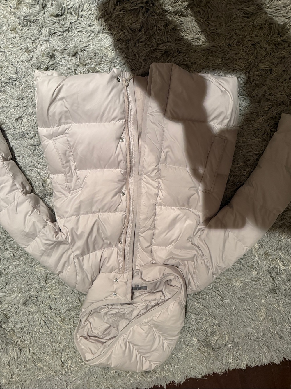 Uniqlo Women's Down Hooded Jacket - Light Beige